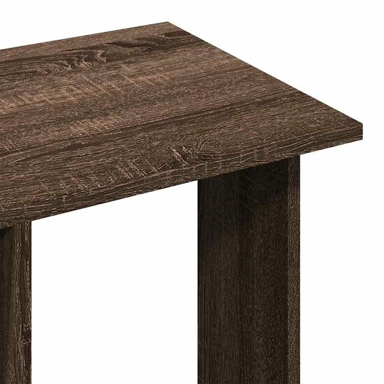 Kledingkast Met Wielen 102X38X110 Cm Bewerkt Hout Bruin Eiken bruin eikenkleur