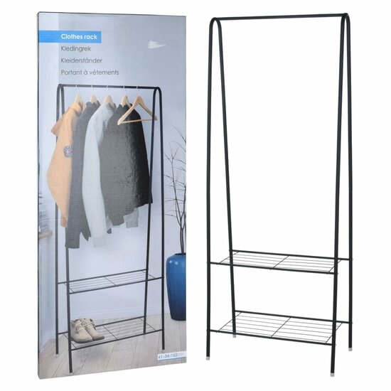 Storage Solutions Kledingrek Met 2 Lagen 61X34X152 Cm