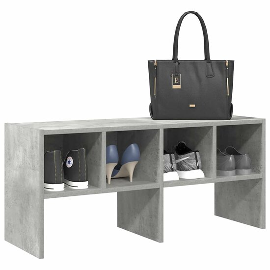 Schoenenrek stapelbaar 89,5x30x40 cm betongrijs