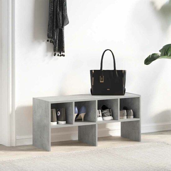 Schoenenrek stapelbaar 89,5x30x40 cm betongrijs