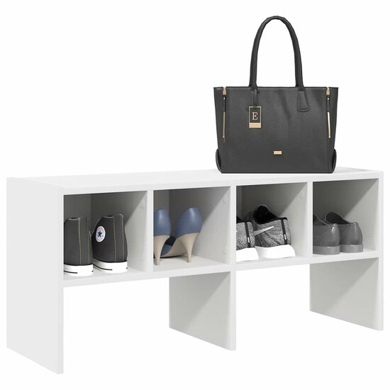 Schoenenrek stapelbaar 89,5x30x40 cm wit