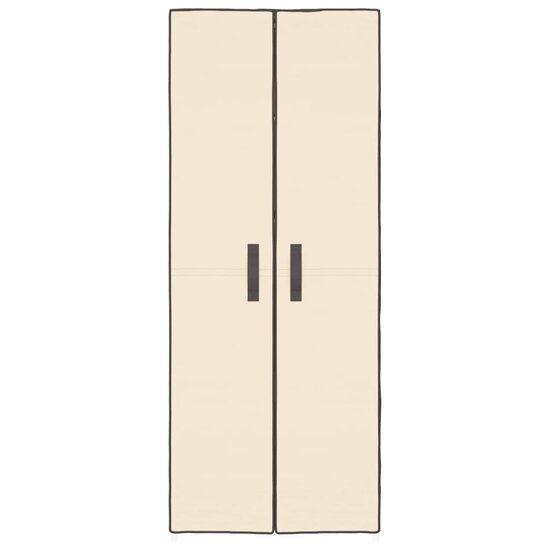 Schoenenkast 60x30x166 cm stof cr&egrave;mekleurig