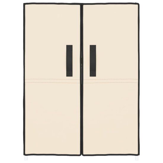 Schoenenkast 60x28x90 cm stof cr&egrave;mekleurig