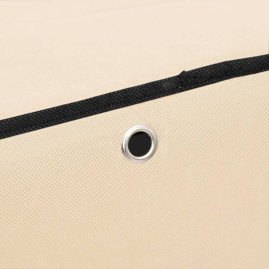 Schoenenkast 60x28x90 cm stof cr&egrave;mekleurig