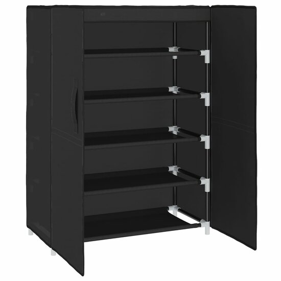 Schoenenkast 60x30x90 cm stof zwart