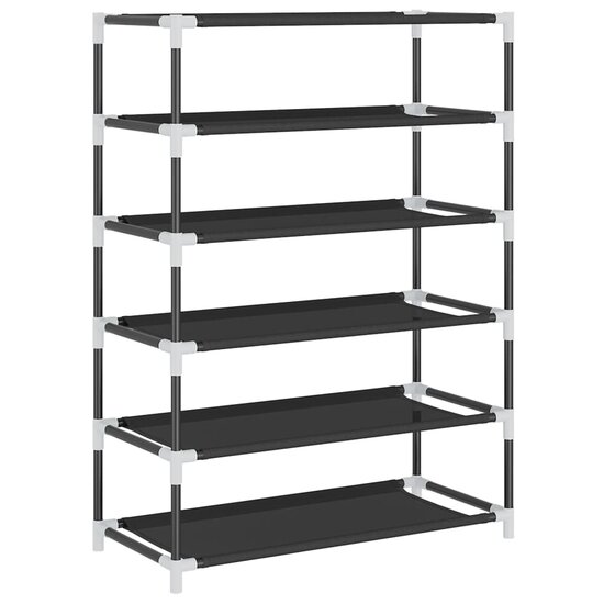 Schoenenkast 60x30x90 cm stof zwart
