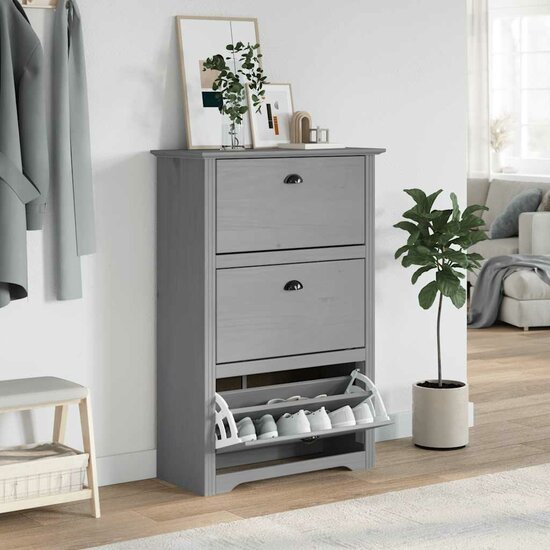 Schoenenrek Bodo 80X35X118 Cm Grijs