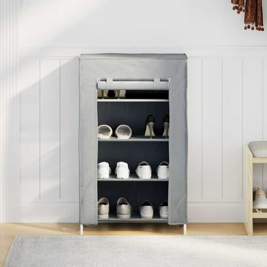Schoenenkast 60,5X30X97 Cm Vliesvlies Grijs