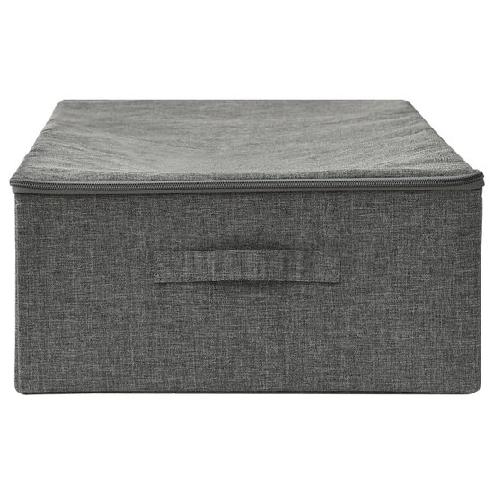 Opbergbox 70x40x18 cm stof antracietkleurig