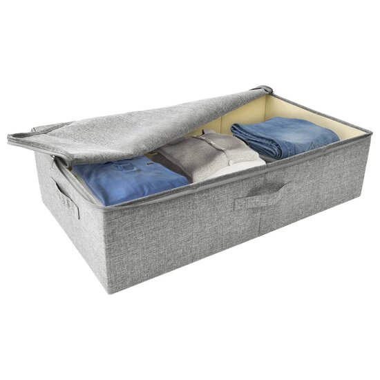 Opbergbox 70x40x18 cm stof grijs