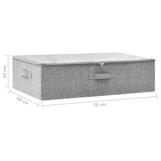 Opbergbox 70x40x18 cm stof grijs