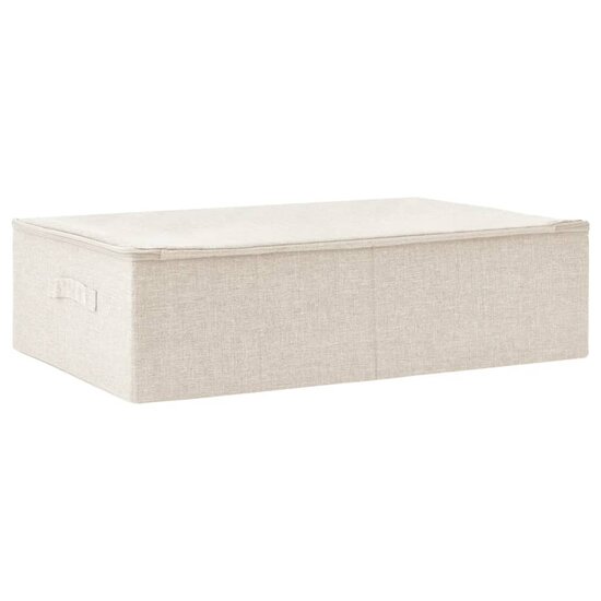 Opbergbox 70x40x18 cm stof cr&egrave;mekleurig