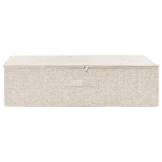 Opbergbox 70x40x18 cm stof cr&egrave;mekleurig