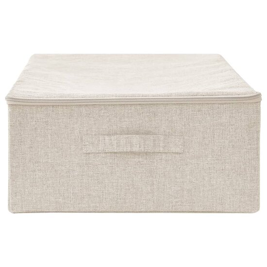 Opbergbox 70x40x18 cm stof cr&egrave;mekleurig