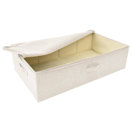 Opbergbox 70x40x18 cm stof cr&egrave;mekleurig