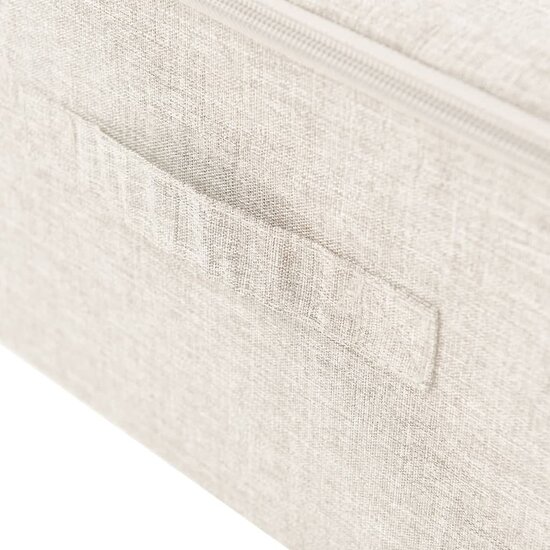 Opbergbox 70x40x18 cm stof cr&egrave;mekleurig