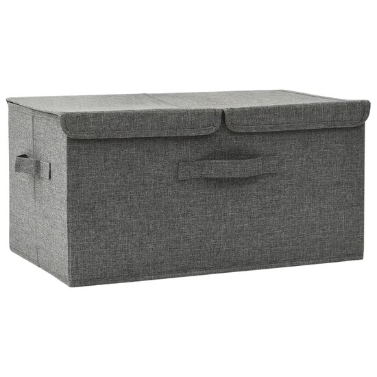 Opbergbox 50x30x25 cm stof antracietkleurig