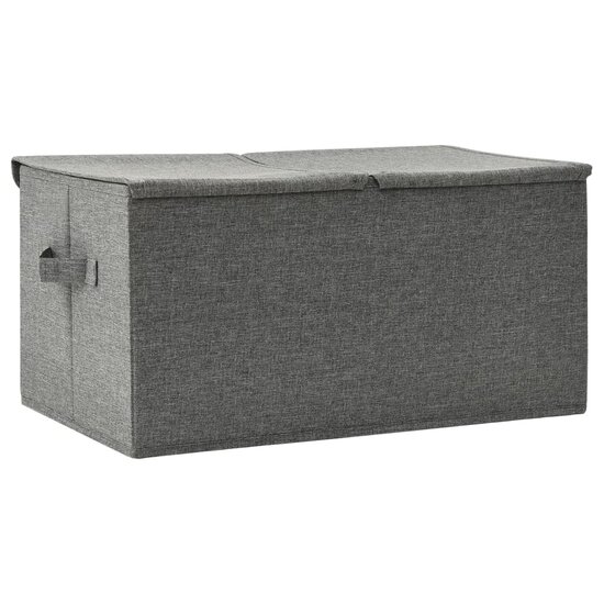 Opbergbox 50x30x25 cm stof antracietkleurig