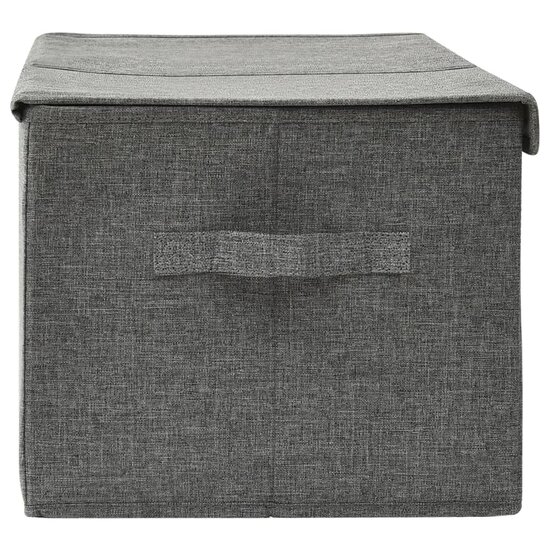 Opbergbox 50x30x25 cm stof antracietkleurig