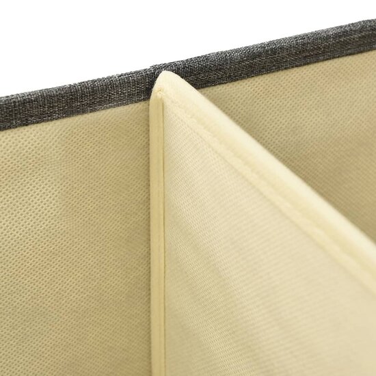 Opbergbox 50x30x25 cm stof antracietkleurig