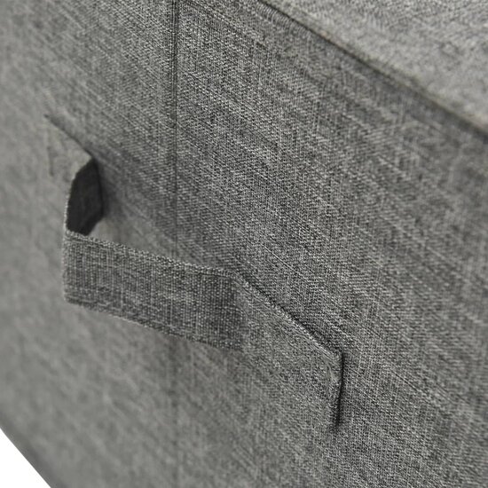 Opbergbox 50x30x25 cm stof antracietkleurig