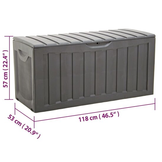 Opbergbox 118X53X57 Cm Polypropyleen Zwart