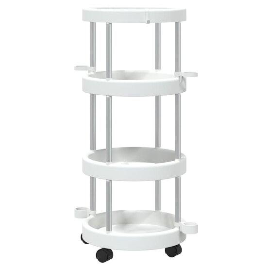 Schoonmaakwagen met opbergmand aluminium