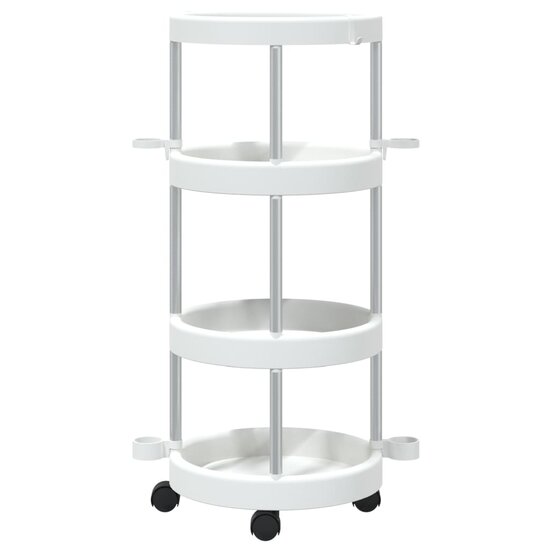 Schoonmaakwagen met opbergmand aluminium