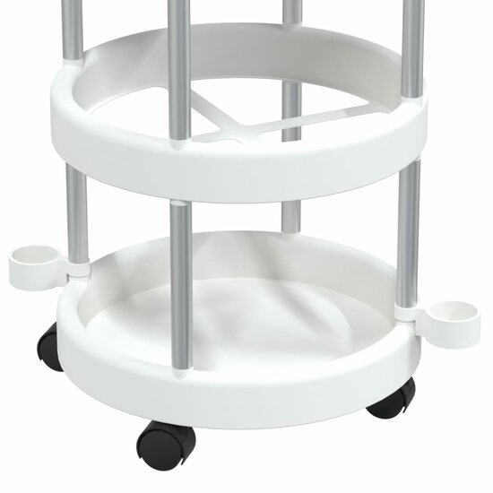 Schoonmaakwagen met opbergmand aluminium