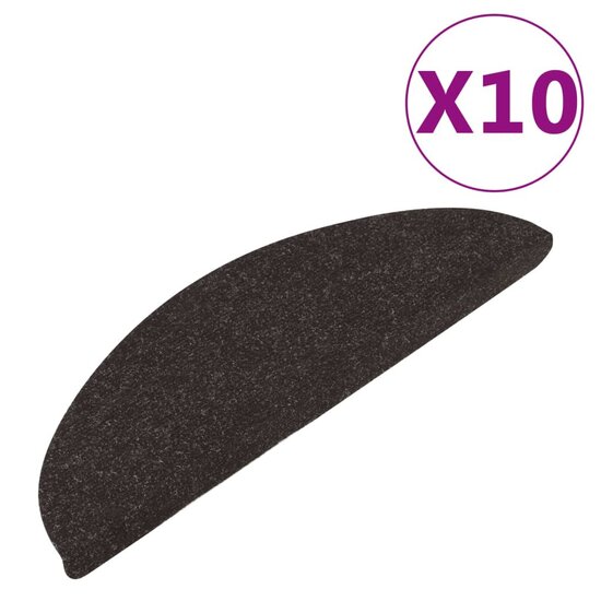 Trapmatten Zelfklevend 65X22,5X3,5 Cm 10 65 x 22.5 x 3.5 cm Zwart