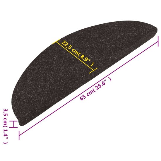 Trapmatten Zelfklevend 65X22,5X3,5 Cm 10 65 x 22.5 x 3.5 cm Zwart