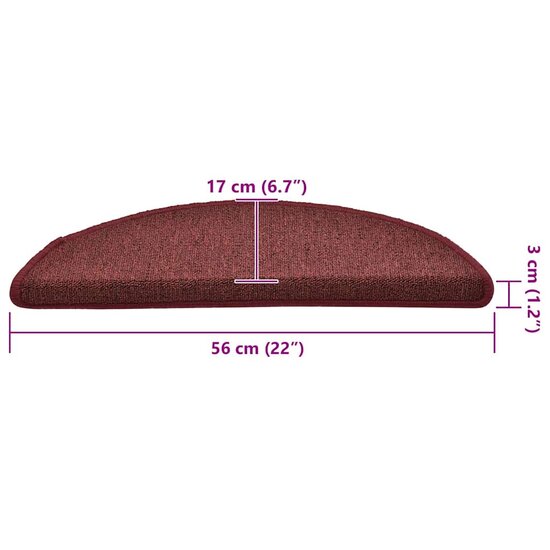 Trapmatten 30 56 x 17 x 3 cm Rood