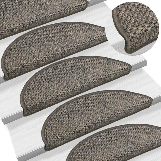 Trapmatten Zelfklevend Sisal-Look Bruin Beige 30 56 x 17 x 3 cm brown beige