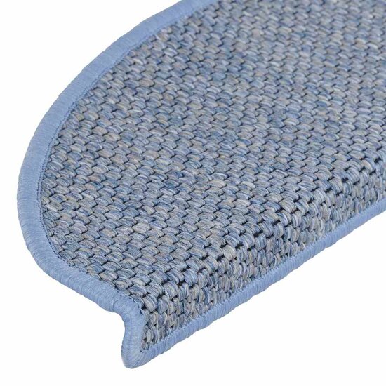 Trapmatten Zelfklevend Sisal-Look 30 65 x 21 x 4 cm Blauw