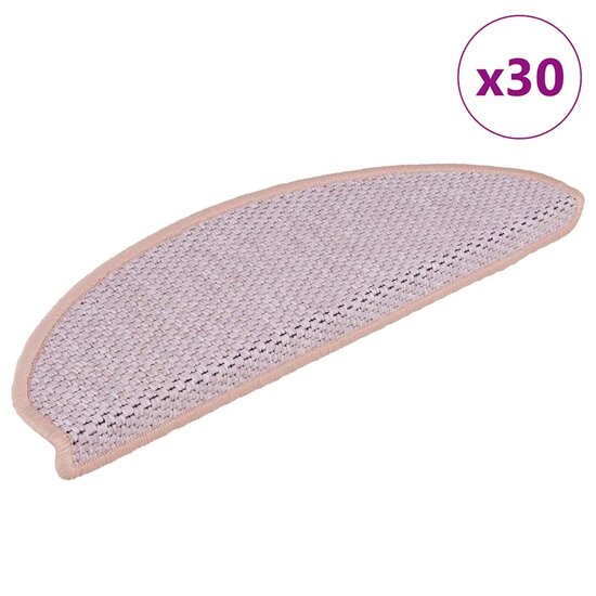 Trapmatten Zelfklevend Sisal-Look 30 65 x 21 x 4 cm Roze