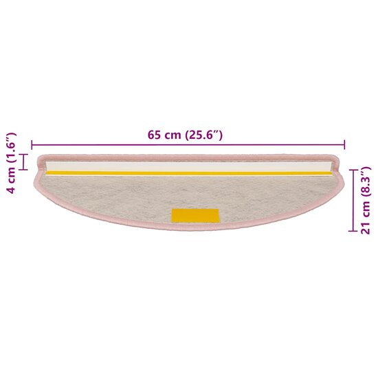 Trapmatten Zelfklevend Sisal-Look 30 65 x 21 x 4 cm Roze