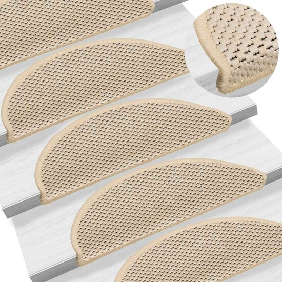 Trapmatten Zelfklevend Sisal-Look 30 56 x 17 x 3 cm berber