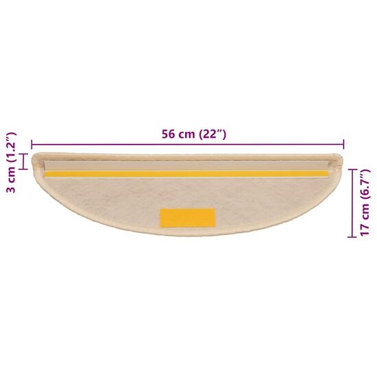 Trapmatten Zelfklevend Sisal-Look 30 56 x 17 x 3 cm berber