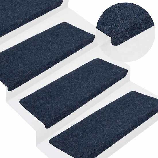 Trapmatten Zelfklevend 65X24,5X3,5 Cm 30 65 x 24.5 x 3.5 cm Blauw