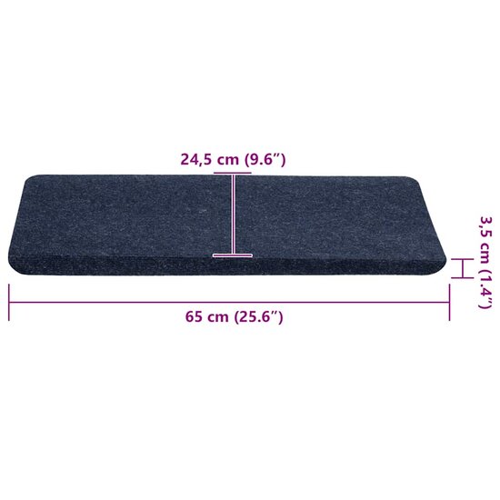 Trapmatten Zelfklevend 65X24,5X3,5 Cm 30 65 x 24.5 x 3.5 cm Blauw