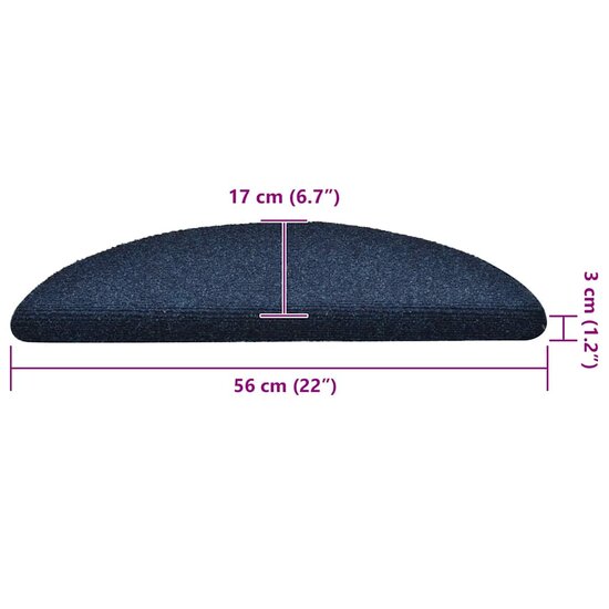Trapmatten 36X17X3 Cm Donkerblauw Marineblauw 30 56 x 17 x 3 cm