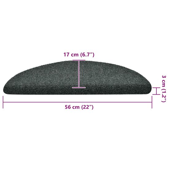 Trapmatten zelfklevend 30 st 56x17x3 cm groen