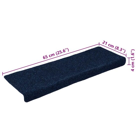 Trapmatten zelfklevend 30 st 65x21x4 cm marineblauw