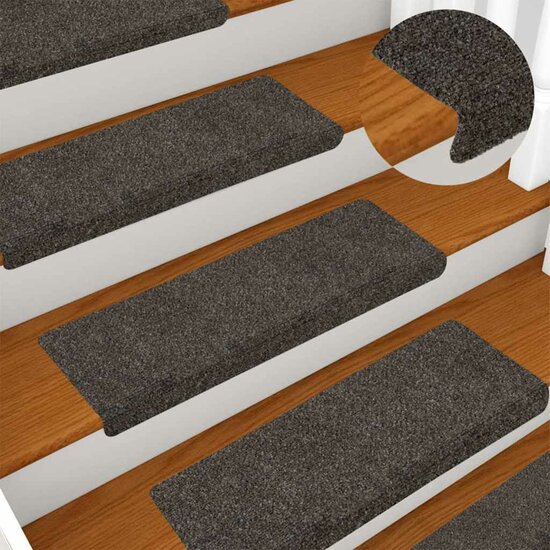 Trapmatten zelfklevend 30 st 65x21x4 cm antraciet