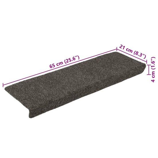 Trapmatten zelfklevend 30 st 65x21x4 cm antraciet