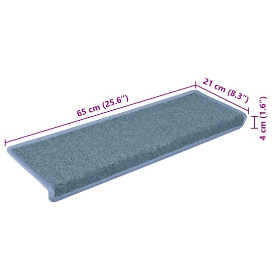 Trapmatten 30 st 65x21x4 cm blauw