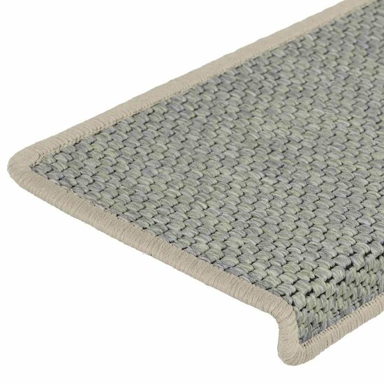 Trapmatten zelfklevend Sisal-Look 30 st 65x21x4 cm groen