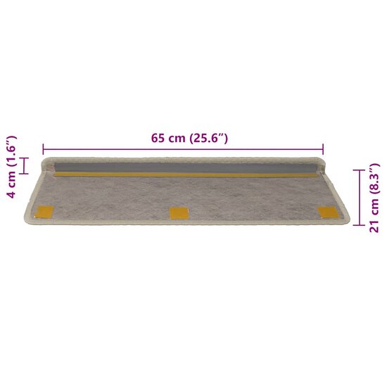 Trapmatten zelfklevend Sisal-Look 30 st 65x21x4 cm groen
