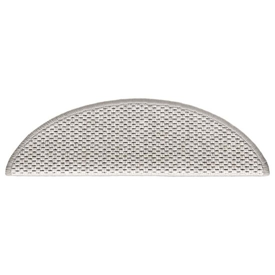 Trapmatten zelfklevend Sisal-Look 30 st 56x17x3 cm Platina
