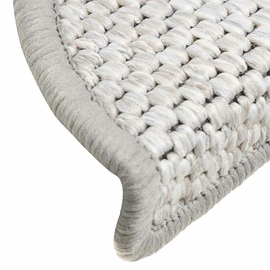 Trapmatten zelfklevend Sisal-Look 30 st 56x17x3 cm Platina